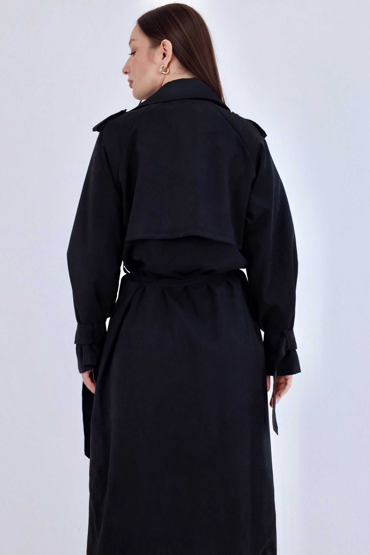 Tailored Black Trench Coat