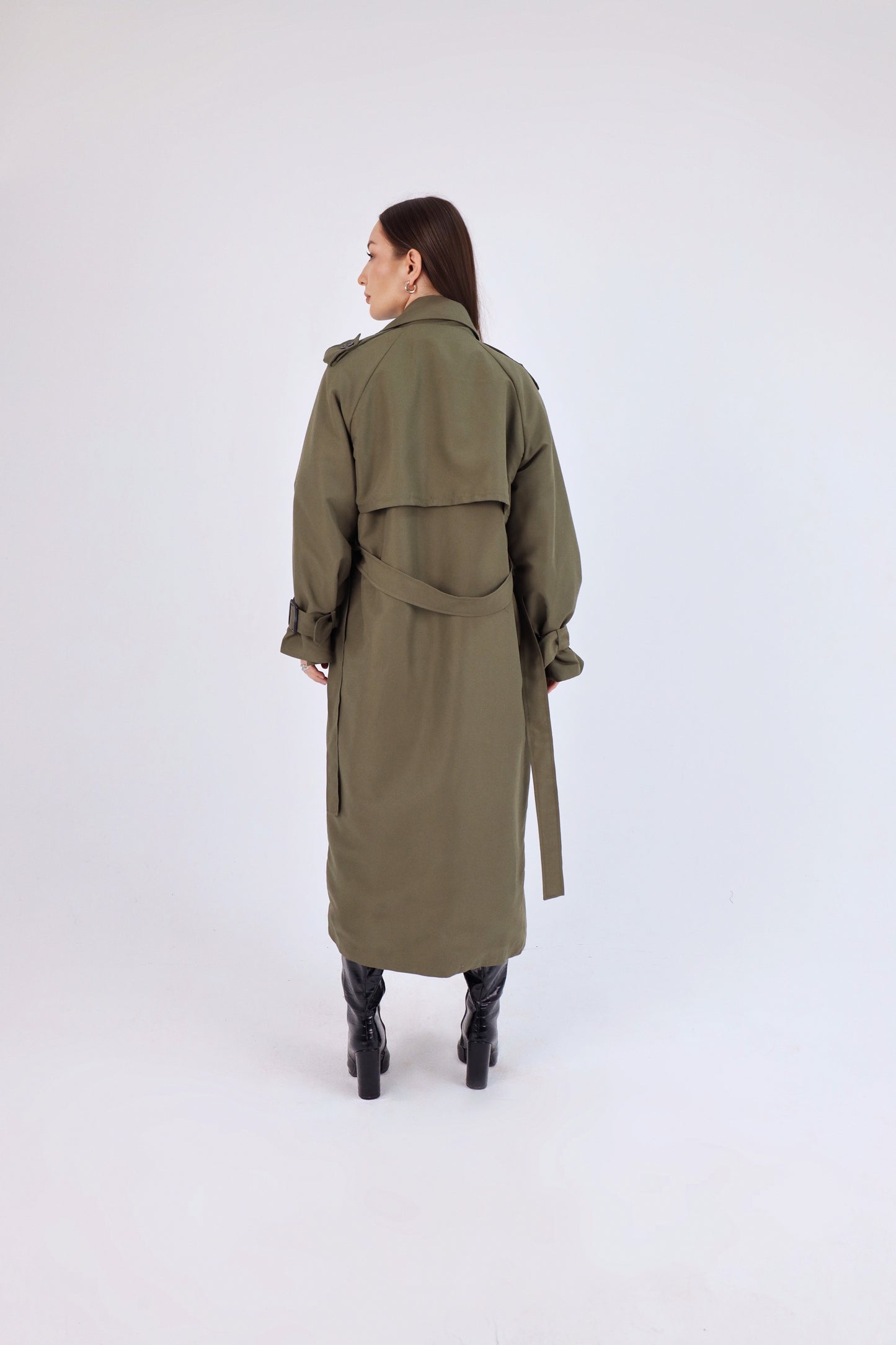 Tailored Olive Trench Coat