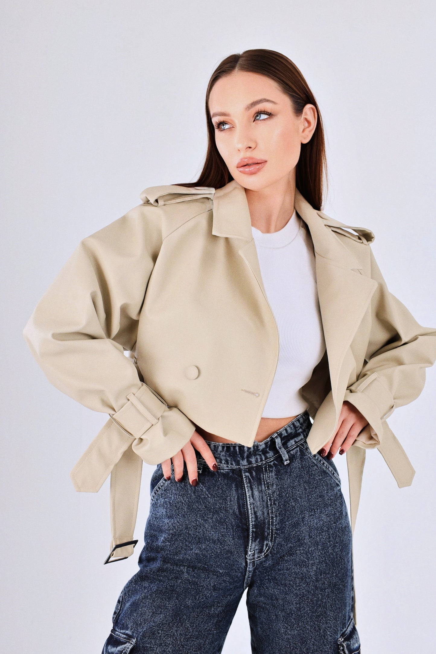Cropped Beige Jacket