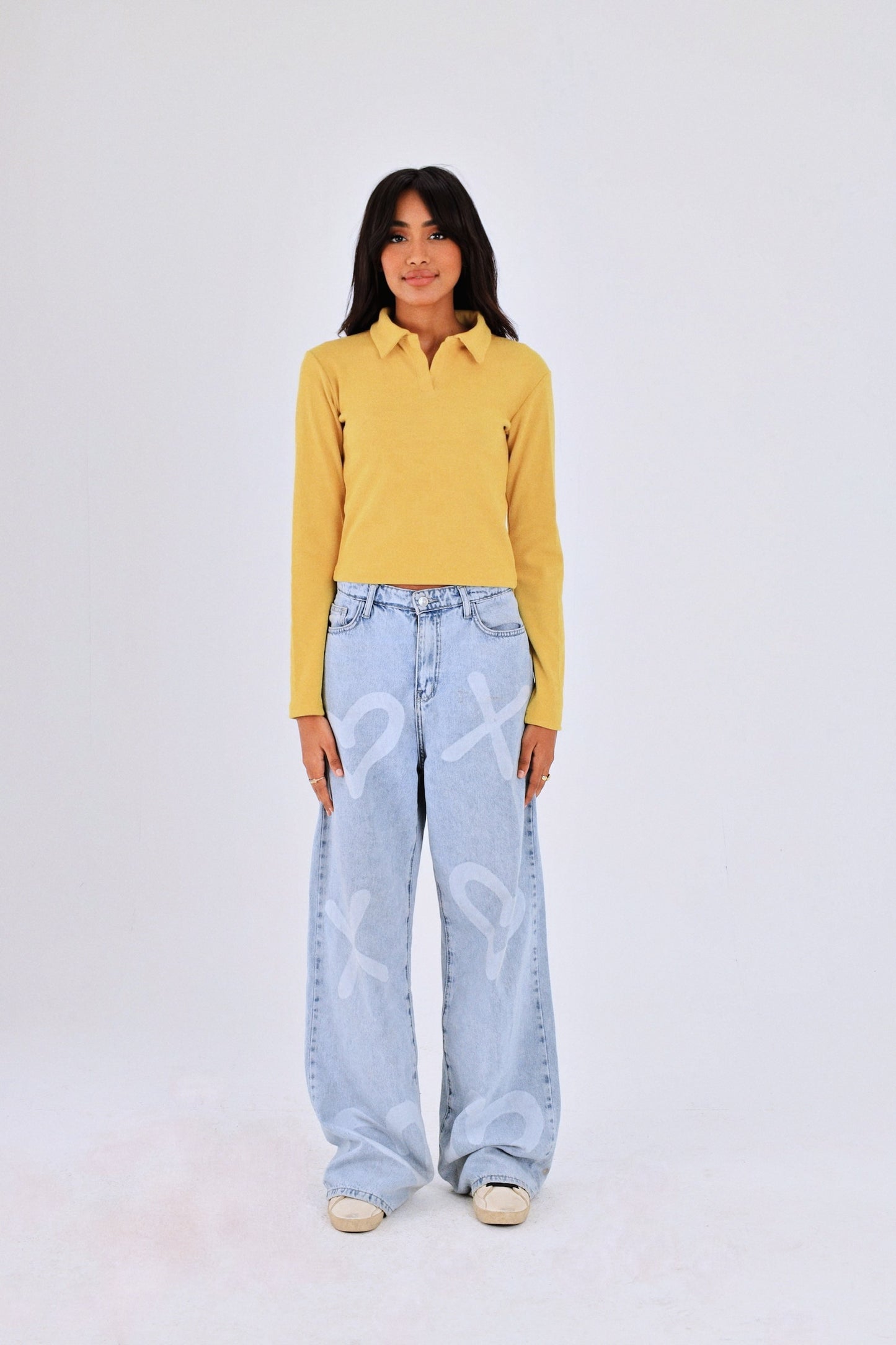 Long sleeves ribbed top
