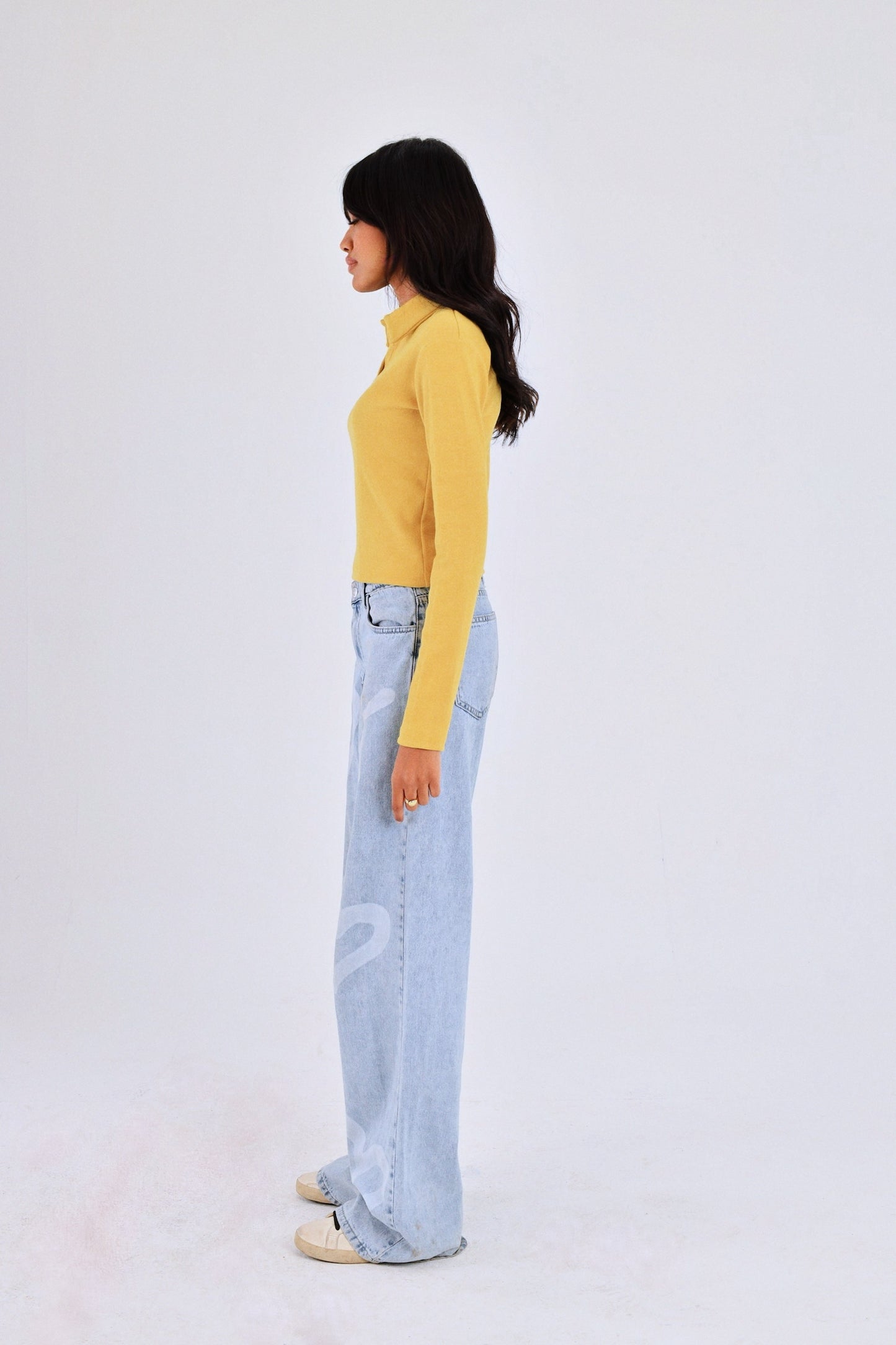 Long sleeves ribbed top